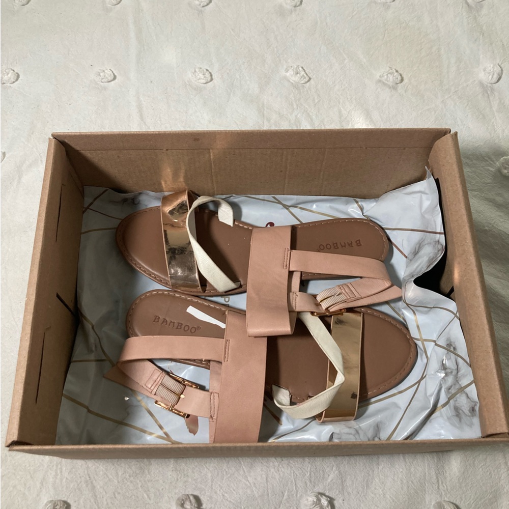 Rose gold sandals